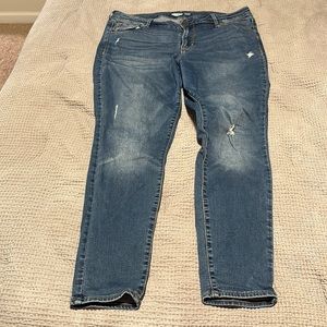 Old Navy Jeans Size 14 Rockstar Super Skinny Distressed